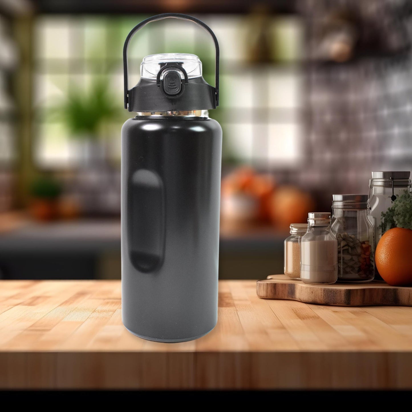 3 in 1 Stainless Steel Insulated Water Bottle – Double Wall Vacuum (3 Pcs Set)