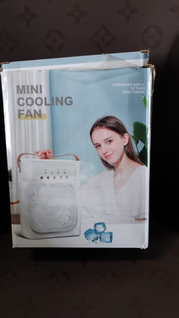 Portable Air Cooler Fan with 7-Color Light – Personal AC Fan