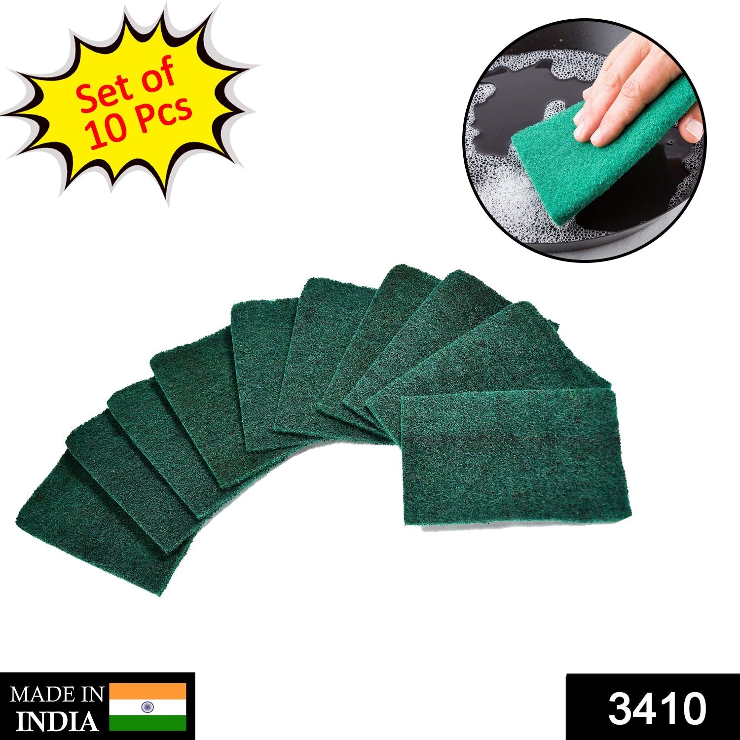 Pack of 10 cleaning scrub