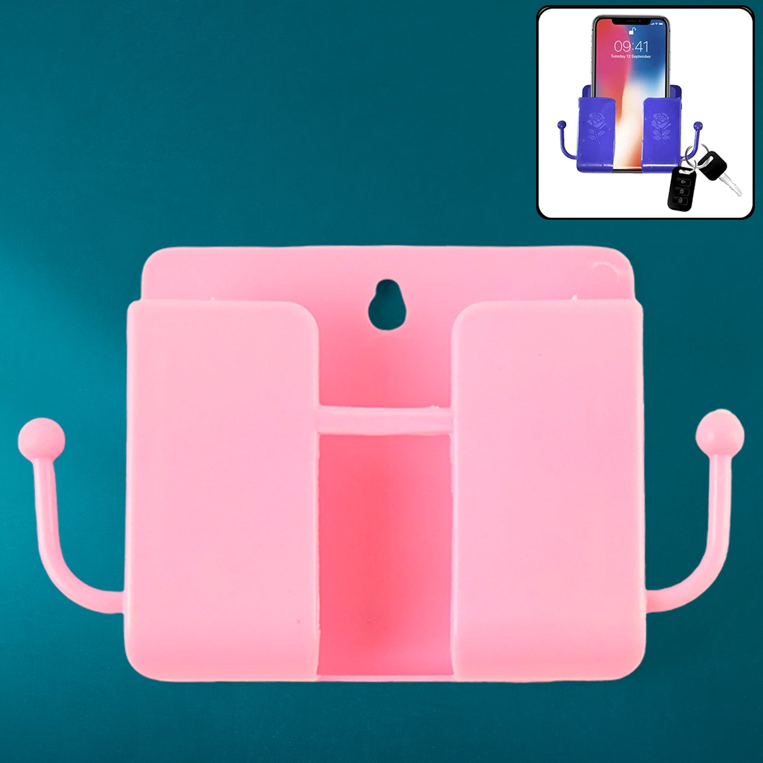 Blue Wall Mount Phone Stand 