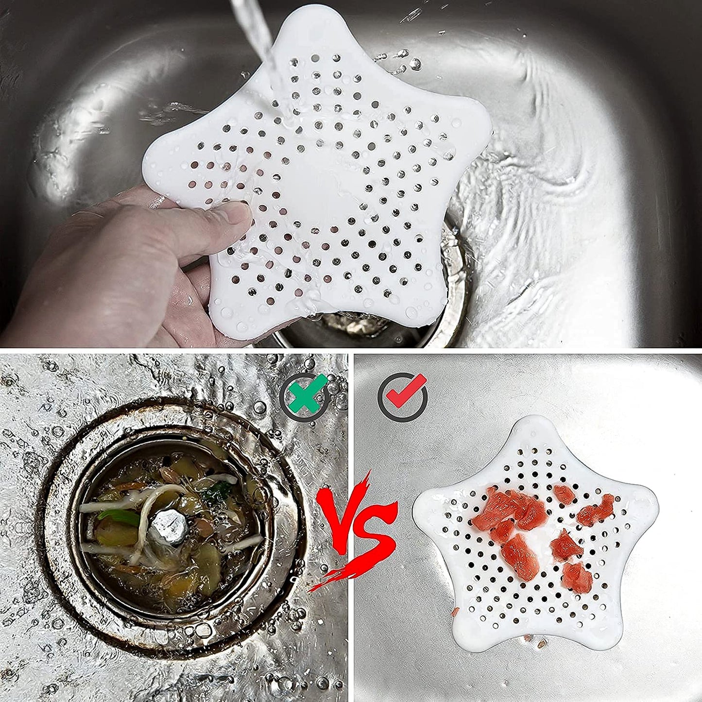 Star Shape Silicone Drain Filter 