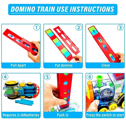 Transparent Funny Train Engine Block Set – 60-Piece Music & Lights