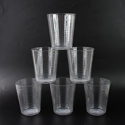 Apex Pyramid Ringo Plastic Glass – 300ml Approx | Durable, Crystal-Clear Tumbler