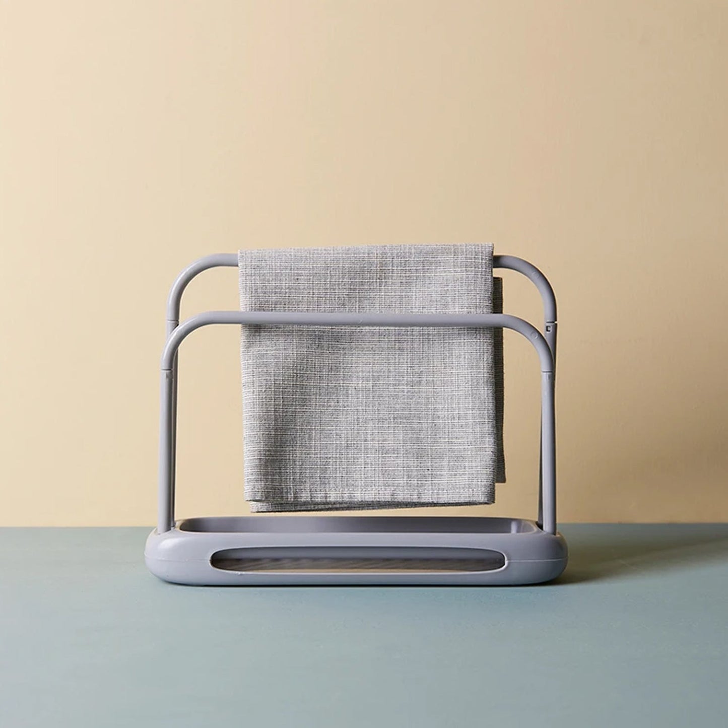 Kitchen Storage Rack for Dish Towels & Cloths (1 Pc, Organizer)