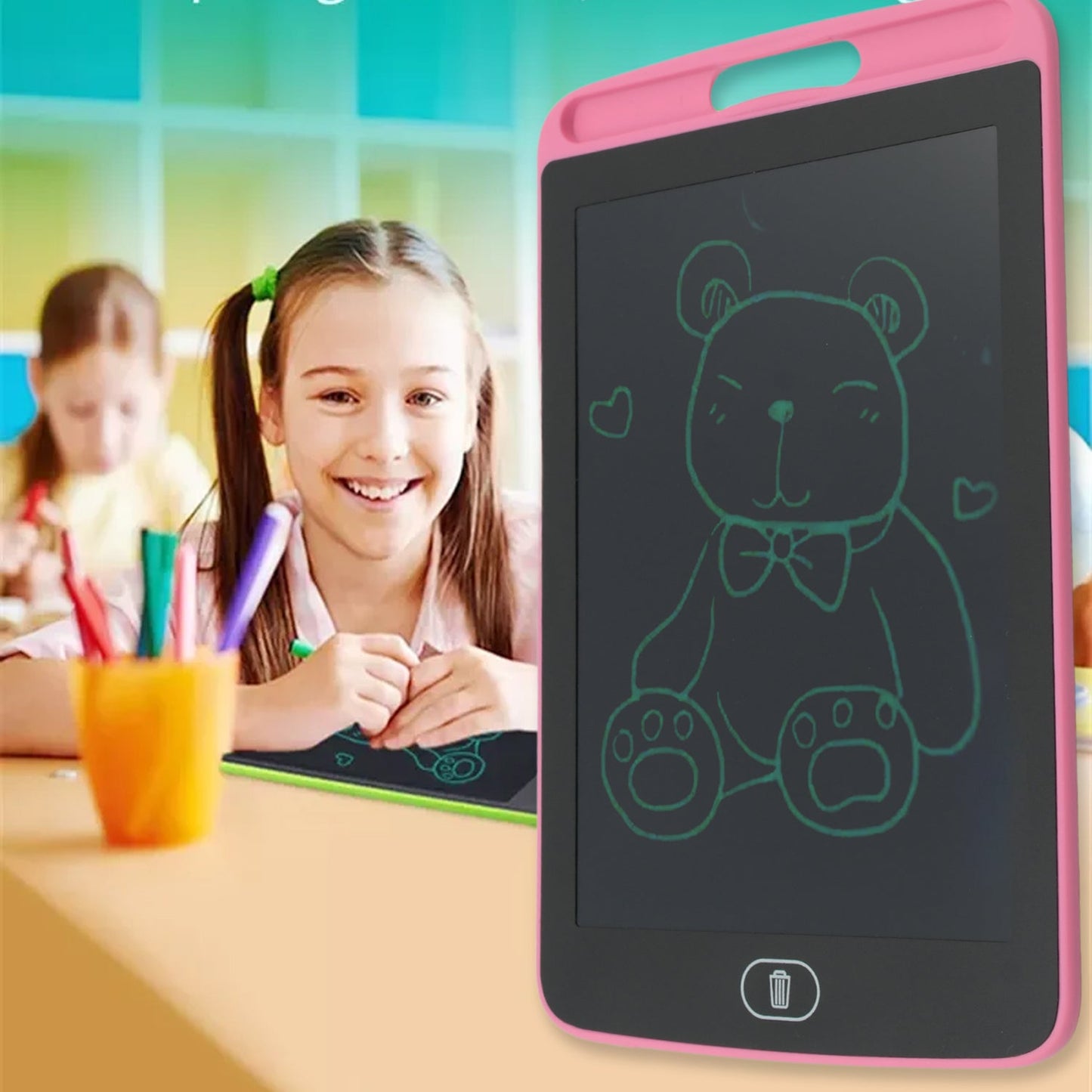 Portable LCD Writing Board Slate  Notes Digital Notepad with Pen (8.5 inch)
