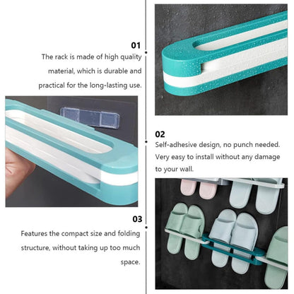 Wall Mounted Slipper Stand Organizer (1 Pc)