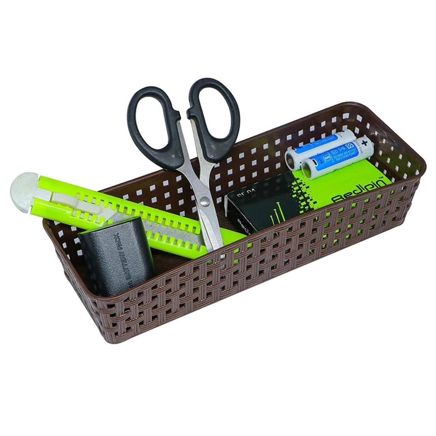 Plastic Multipurpose Desk Organizer Tray (6 Pcs Set)
