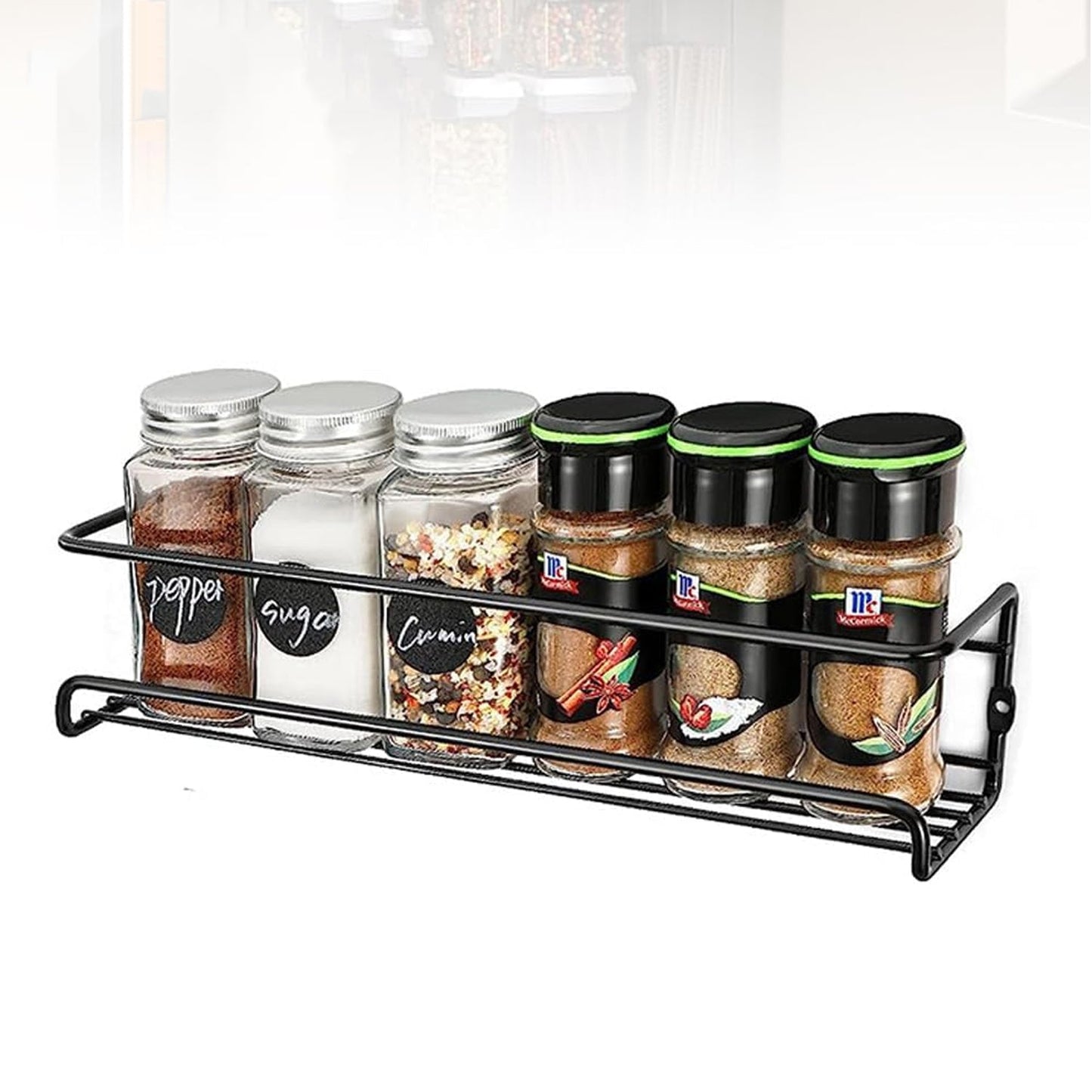 Metal Storage Bottle Hanging Rack (1 Pc)