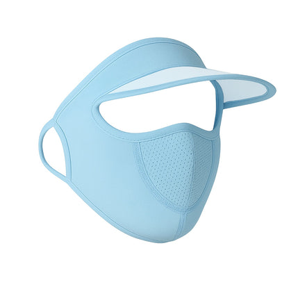 Women’s Full Face UV Protection Cap with Built-in Mask & Wide Brim Visor (1 Pc)