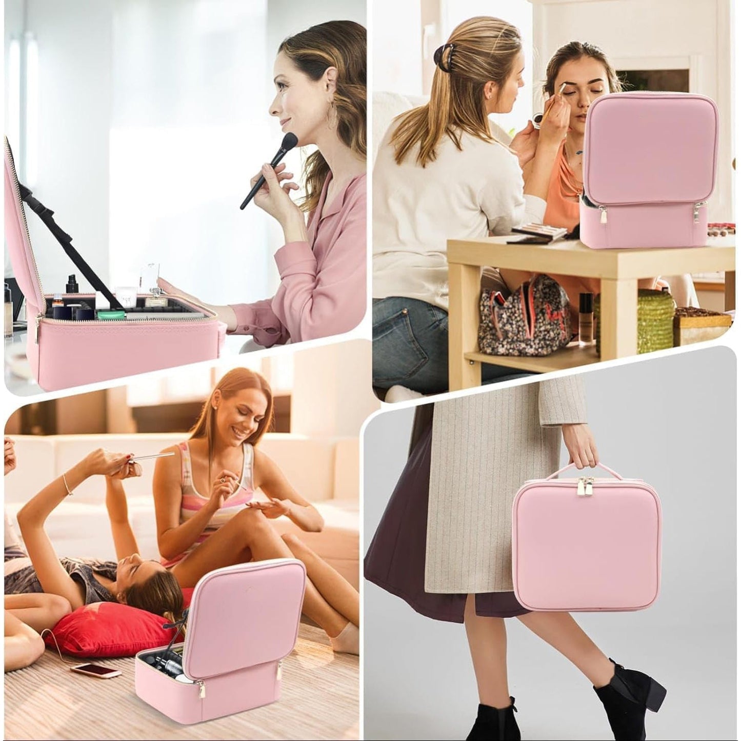 Premium LED Light Makeup Organizer Box (1 Pc / Mix Color)