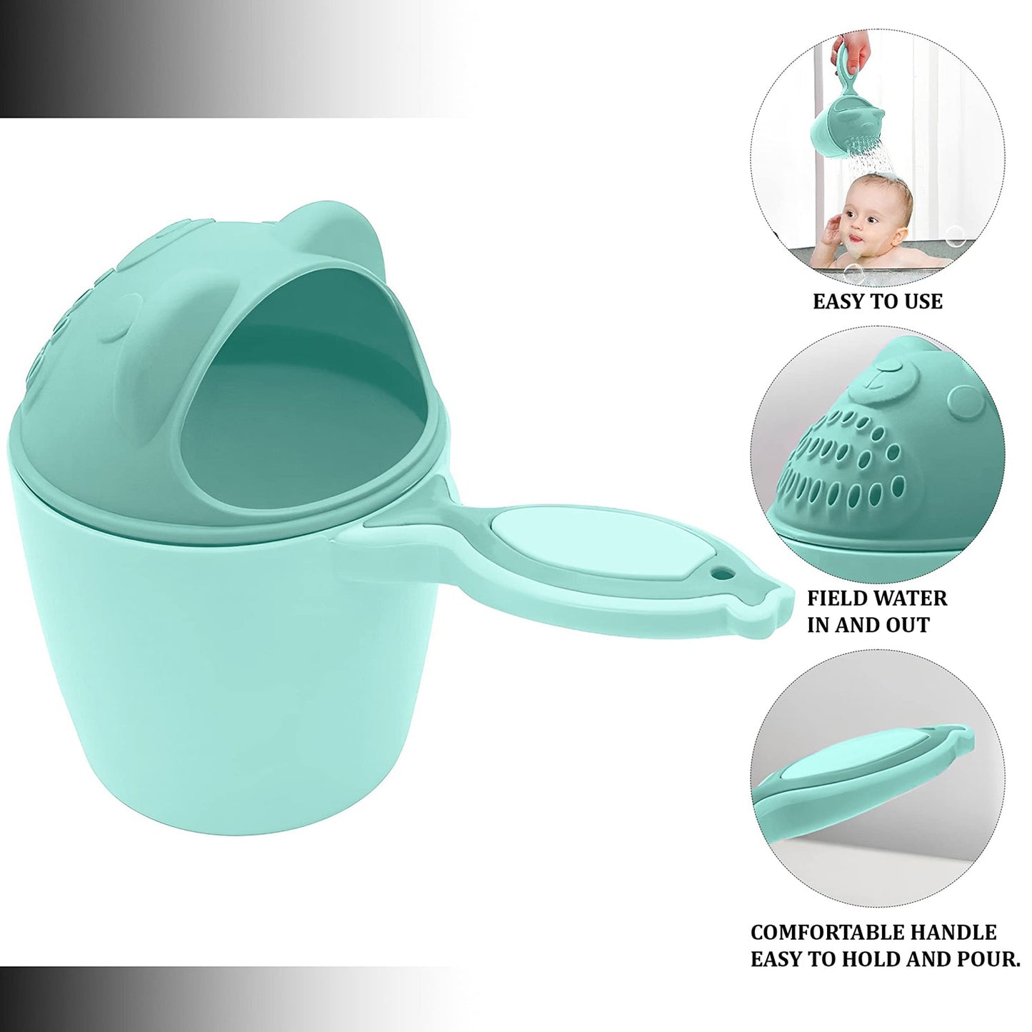 Baby Shampoo Shower Cup – Safe Soft Bath Tumbler for Kids’ Hair Washing