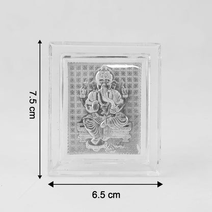 Embossed Silver-Plated Lord Ganesha Photo Frame  (1 Pc)