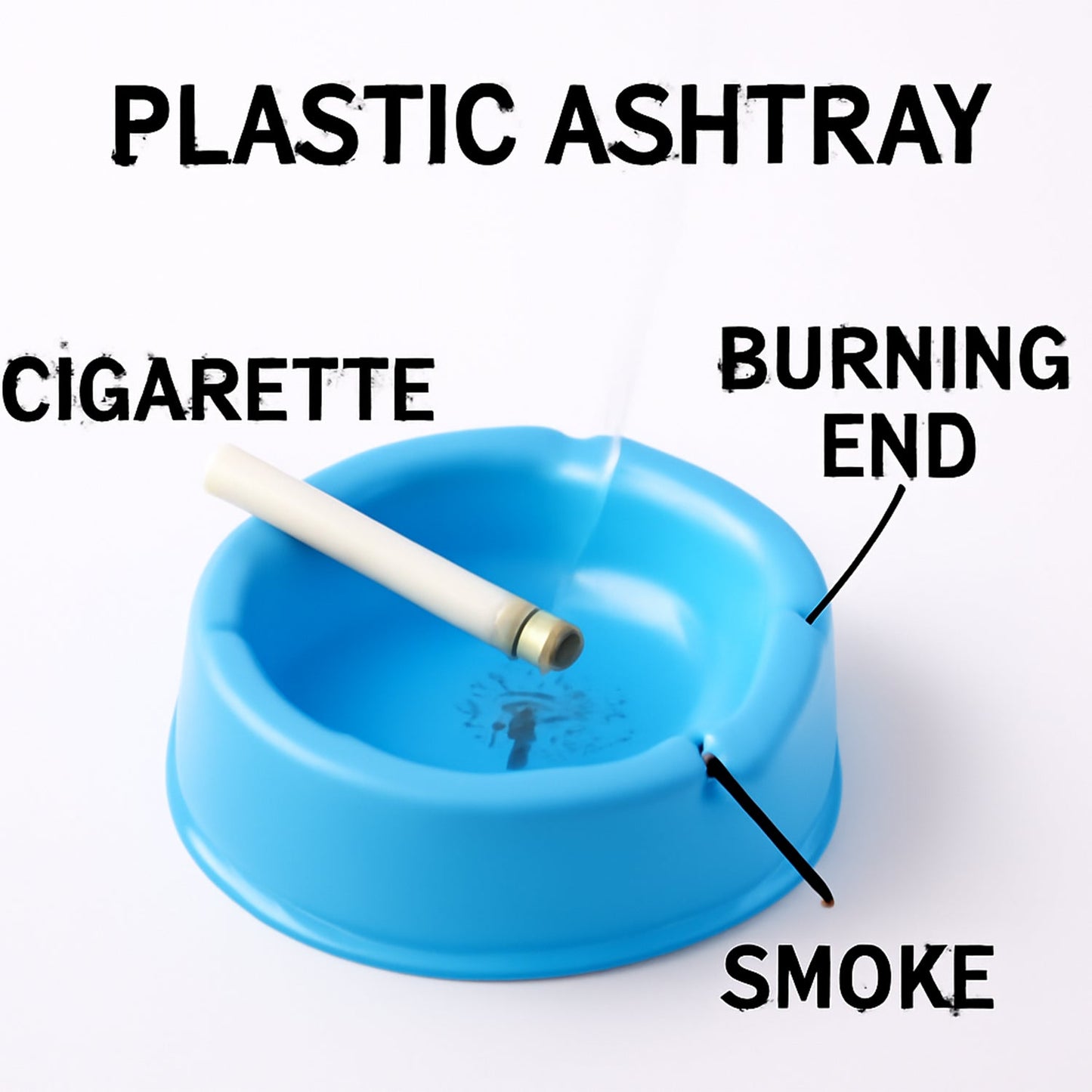 Oblivion Large Capacity Plastic Ashtray