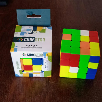 Small 4×4×4 High Speed Stickerless Magic Cube Puzzle Toy for Kids and Adults