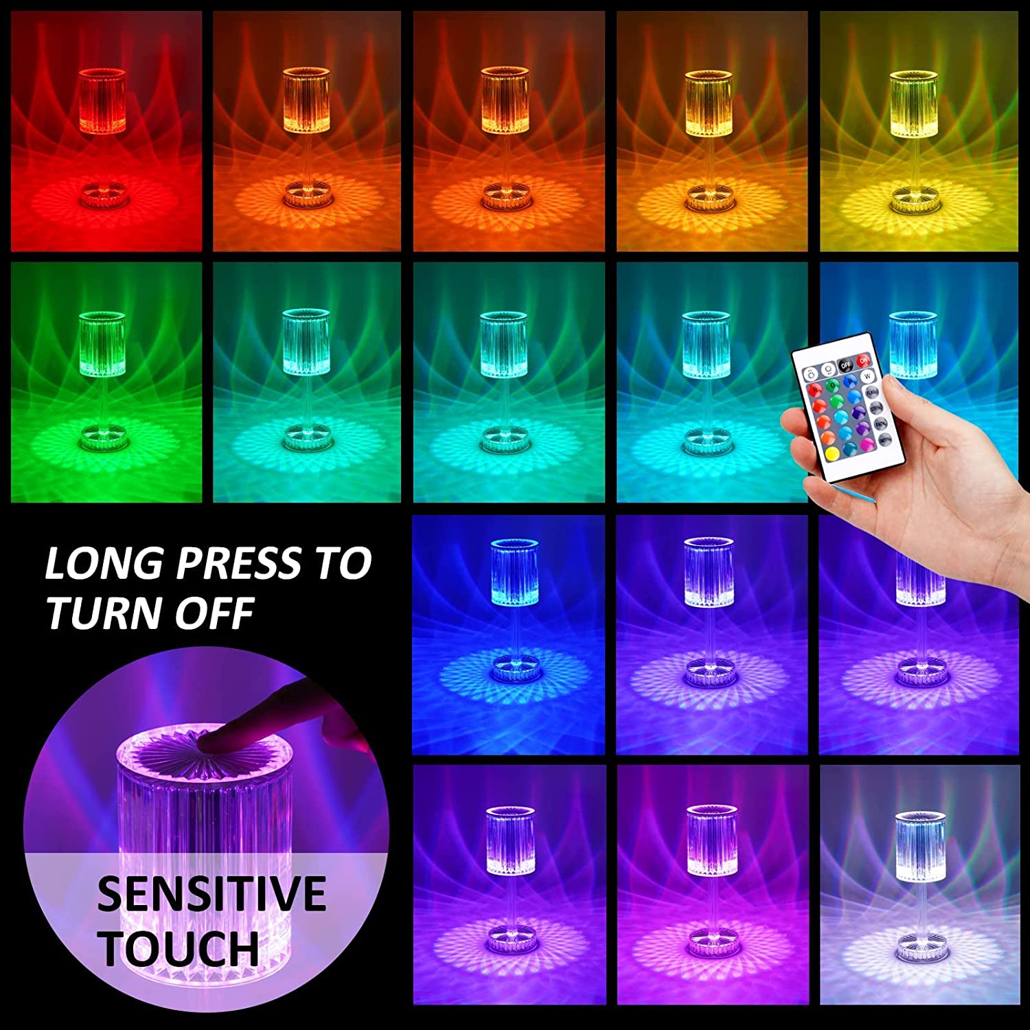 USB Crystal Table Lamp
