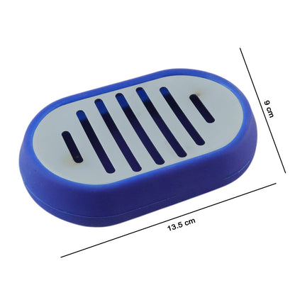 Plastic Soap Holder Tray with Drain Slots (1 Pc)