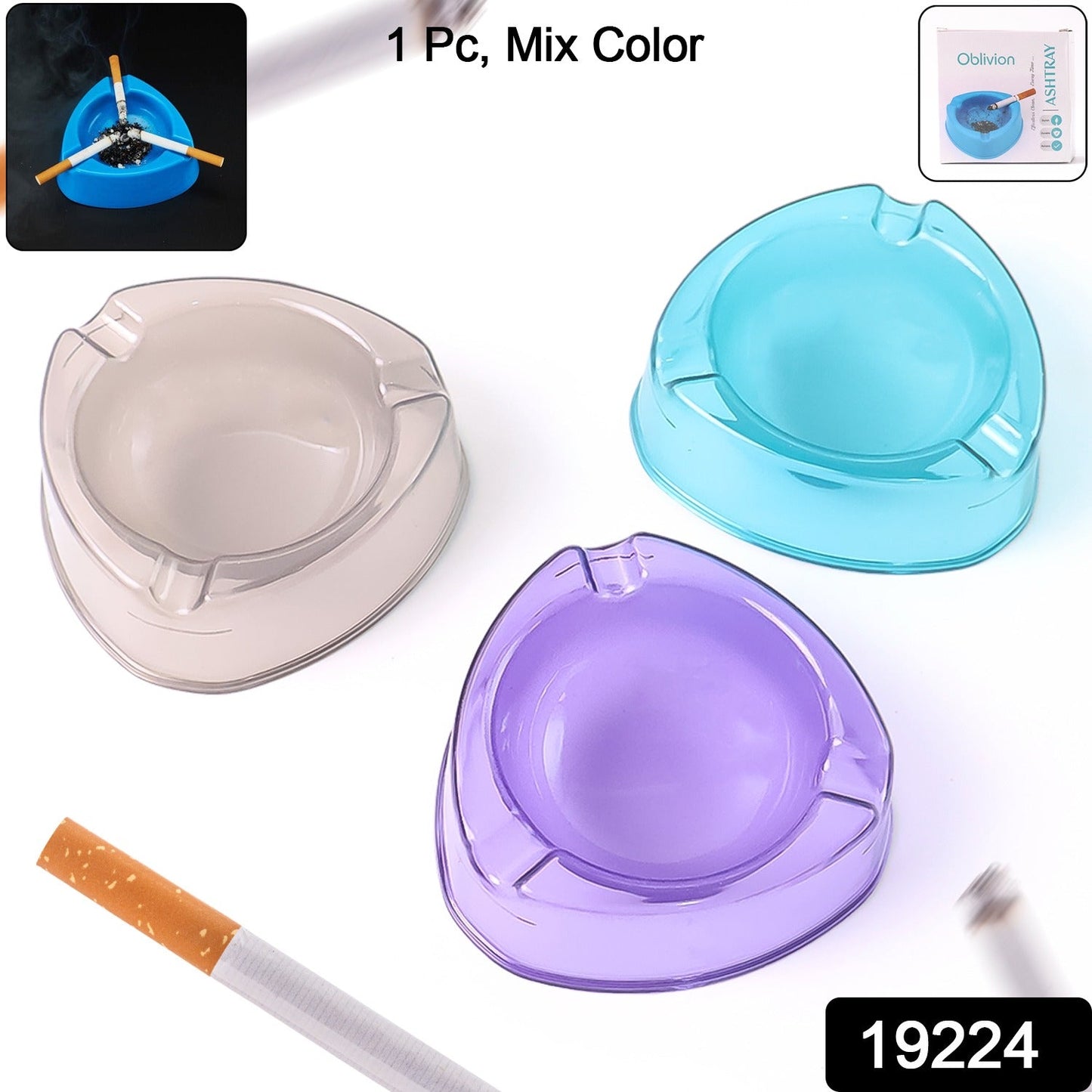 Oblivion Clear Plastic Ashtray