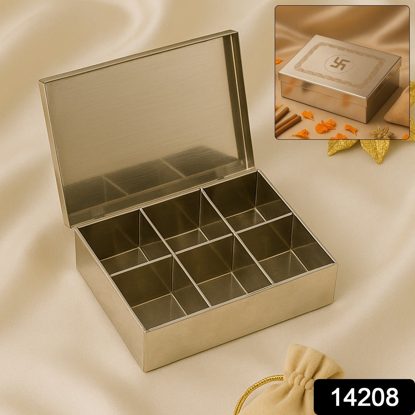 Steel Aura Octagon Devotional Tray
