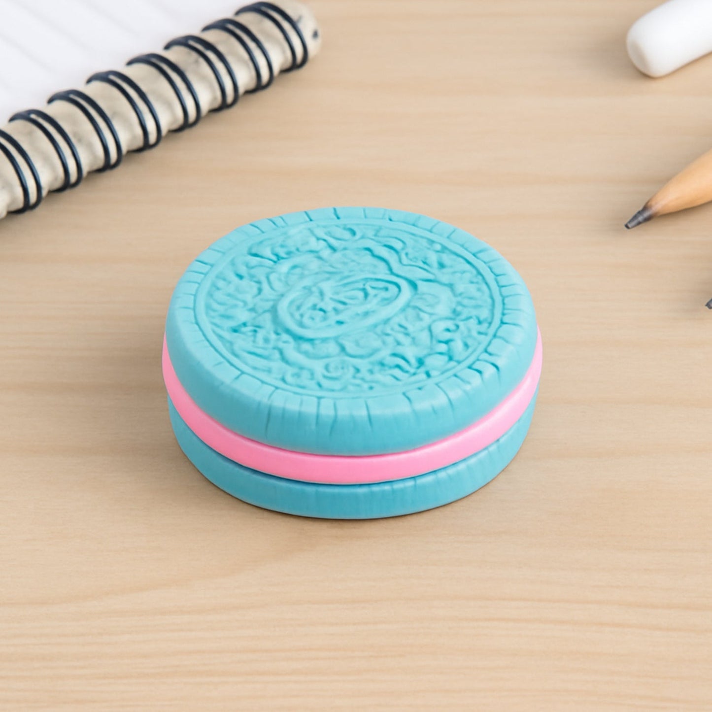 Biscuit Shape Eraser Unique Designs & Patterns (1 Pc)