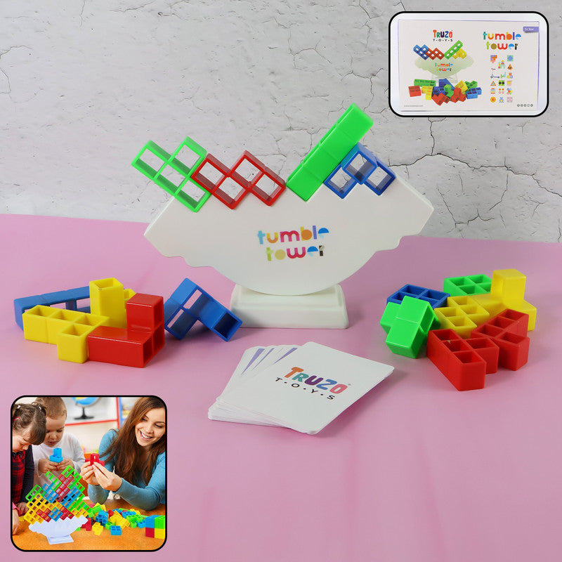 Tumble tower balancing blocks game se