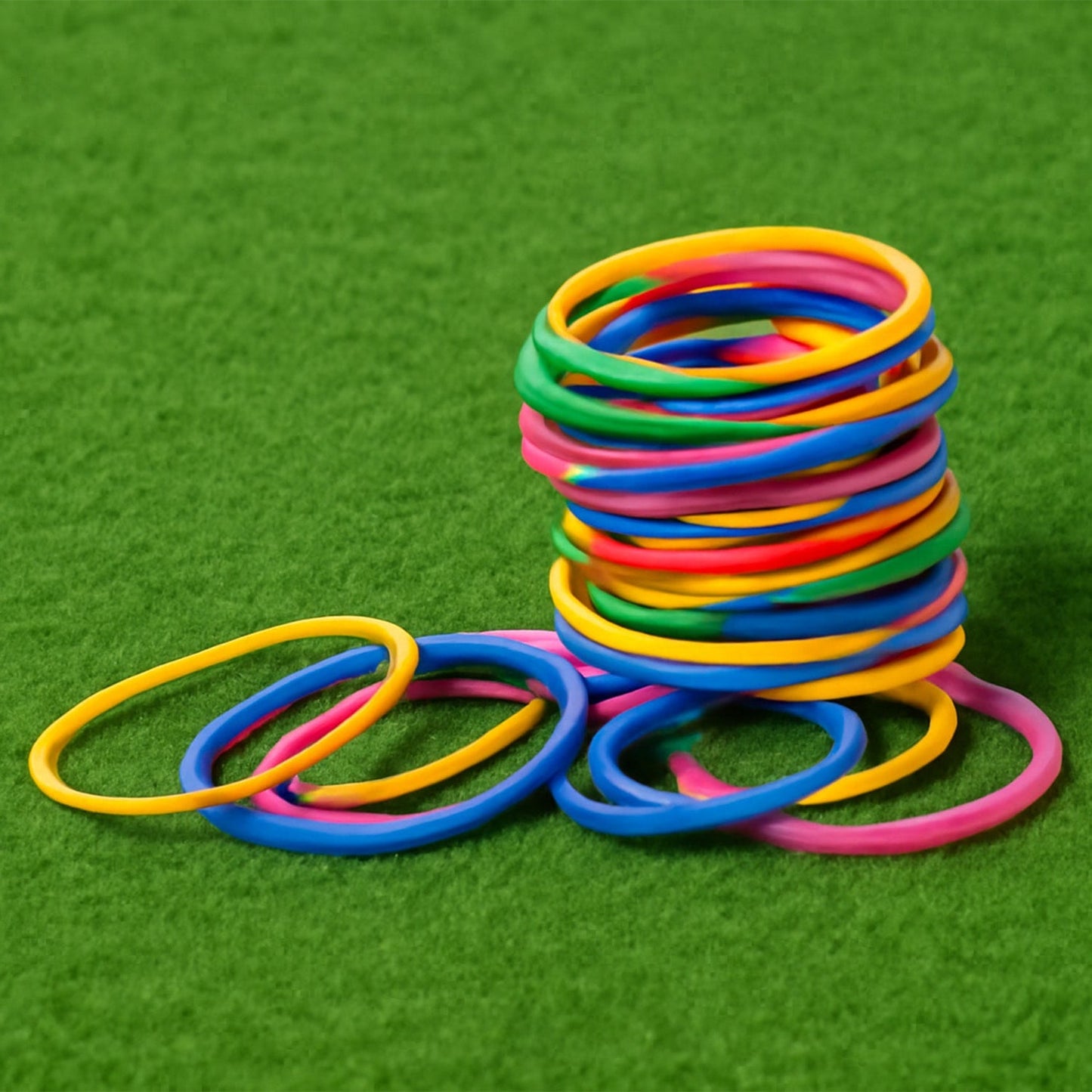 RUBBER BAND FOR OFFICE/HOME AND KITCHEN ACCESSORIES ITEM PRODUCTS, ELASTIC RUBBER BANDS, FLEXIBLE REUSABLE NYLON ELASTIC UNBREAKABLE, FOR STATIONERY, SCHOOL MULTICOLOR, Hair accessories