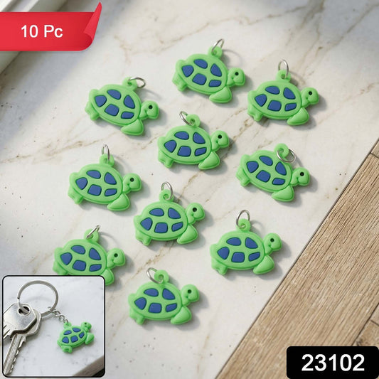 Cute Turtle Shape Bag Charm Keychain Set (10 Pc)