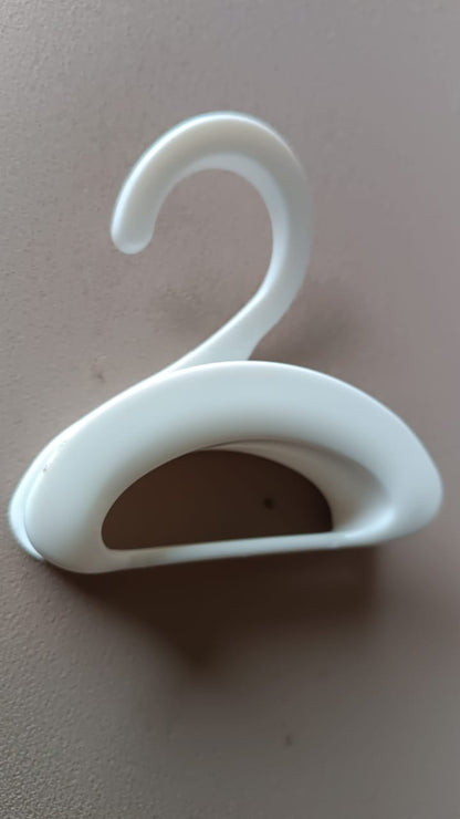 Compact Dual-Slot Multi-Purpose Plastic Hook Hanger (1 Pc)