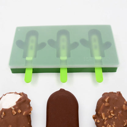 Cactus Shape Ice Cream Mould Homemade Ice Molds for DIY Summer Food Kitchen Tools 1 Pc