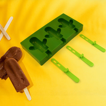 Cactus Shape Ice Cream Mould Homemade Ice Molds for DIY Summer Food Kitchen Tools 1 Pc