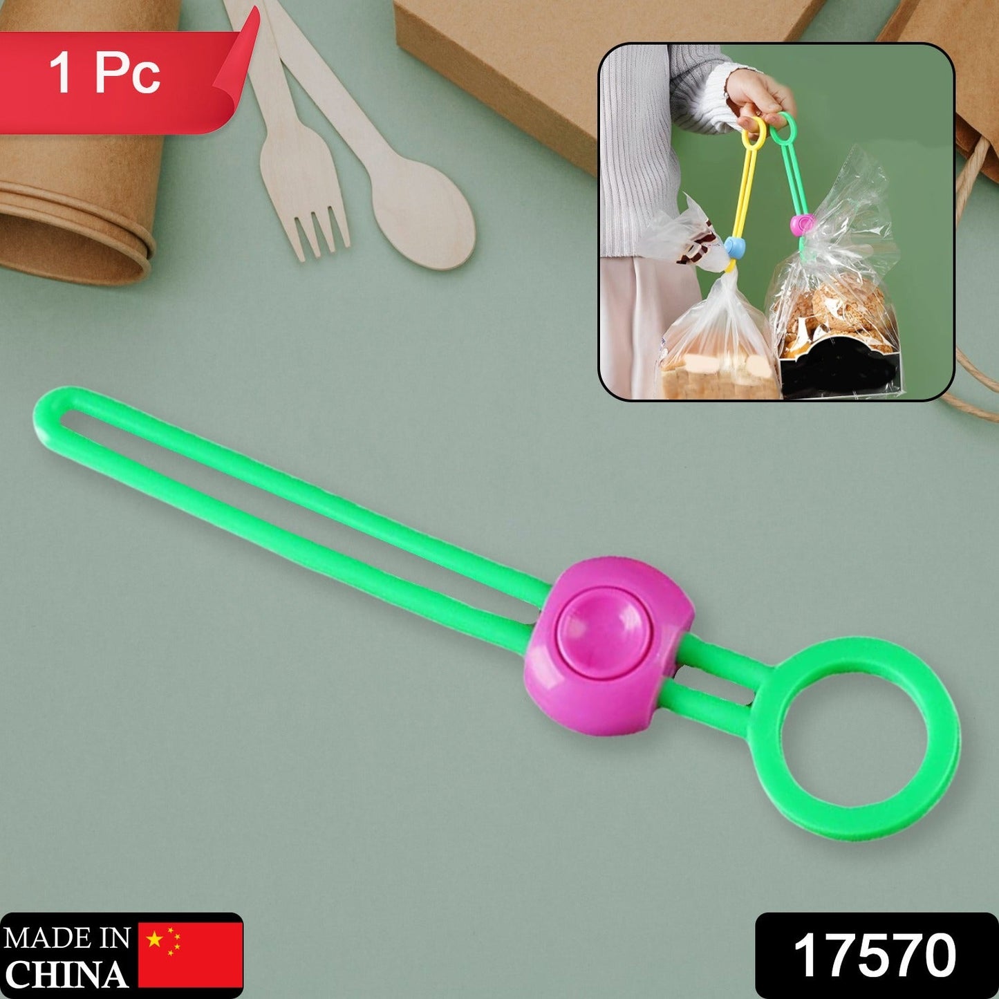 Food Bag Sealing Clips - Multi-Purpose Reusable Organizers for Kitchen & Home (1pc)