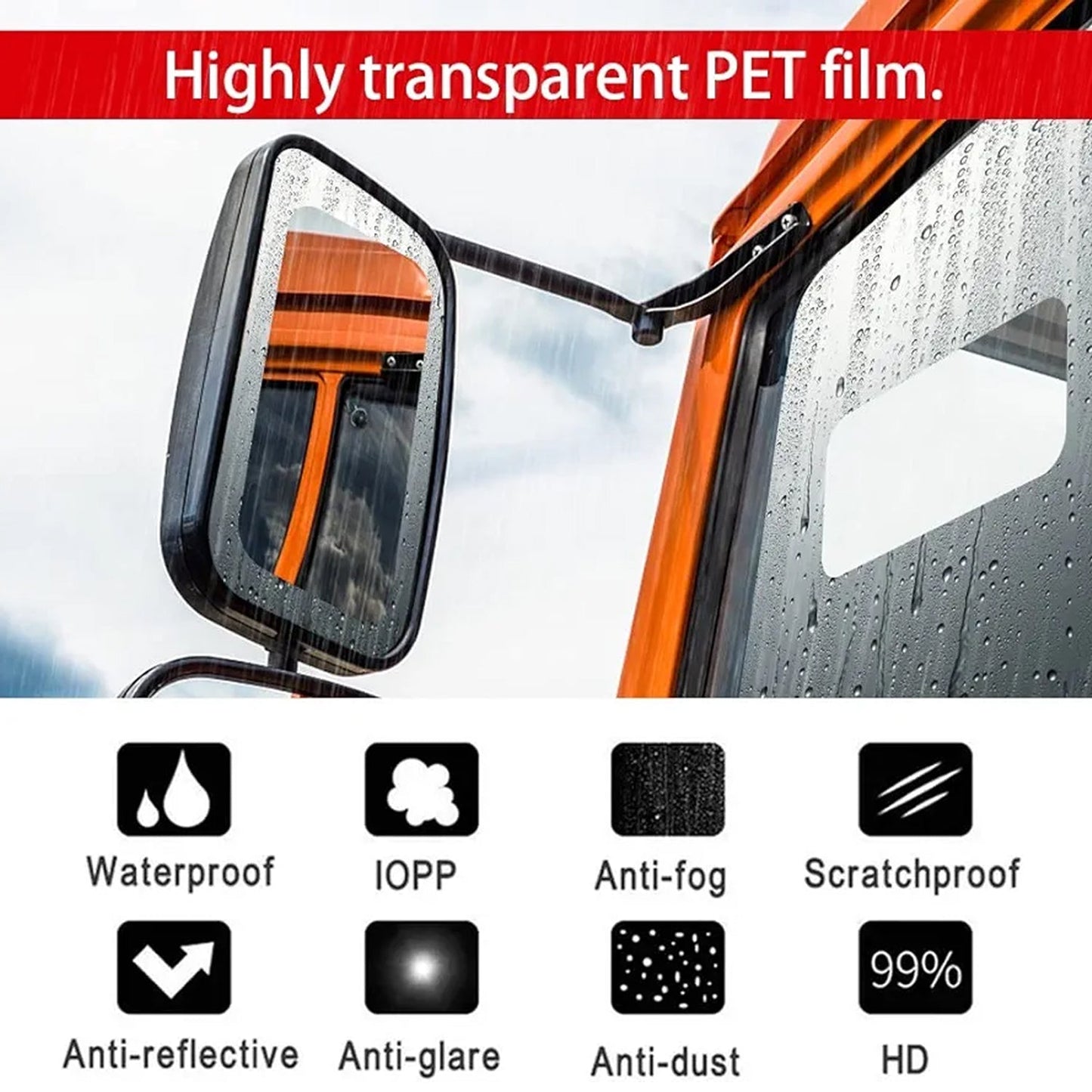 Mirror Protection Film Set (2-Piece, 20×18 CM)