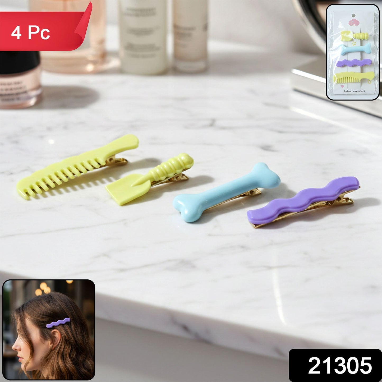 Cute styling alligator hair pins
