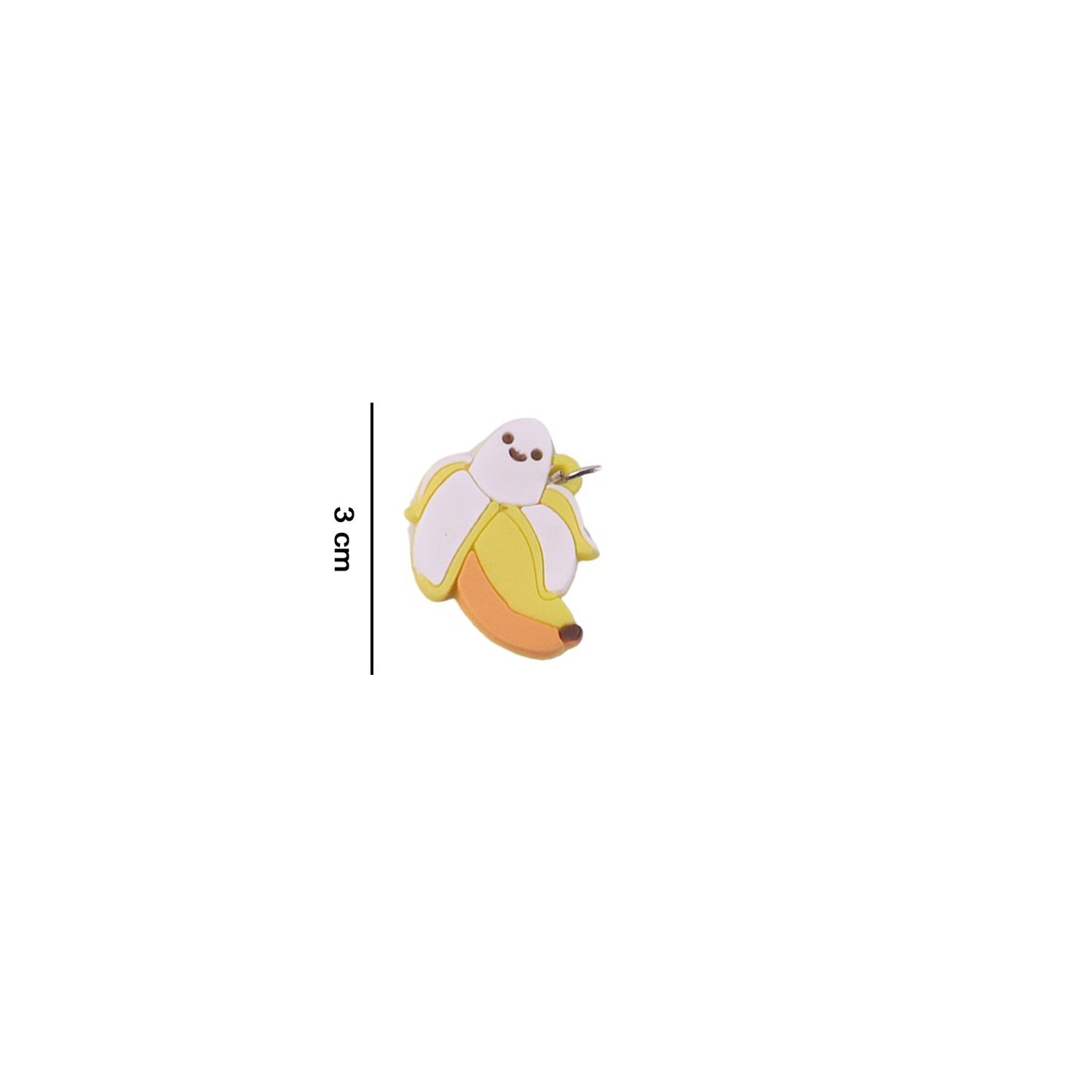 Cute Cartoon Banana Bag Charm Keychain Set (10 Pc)