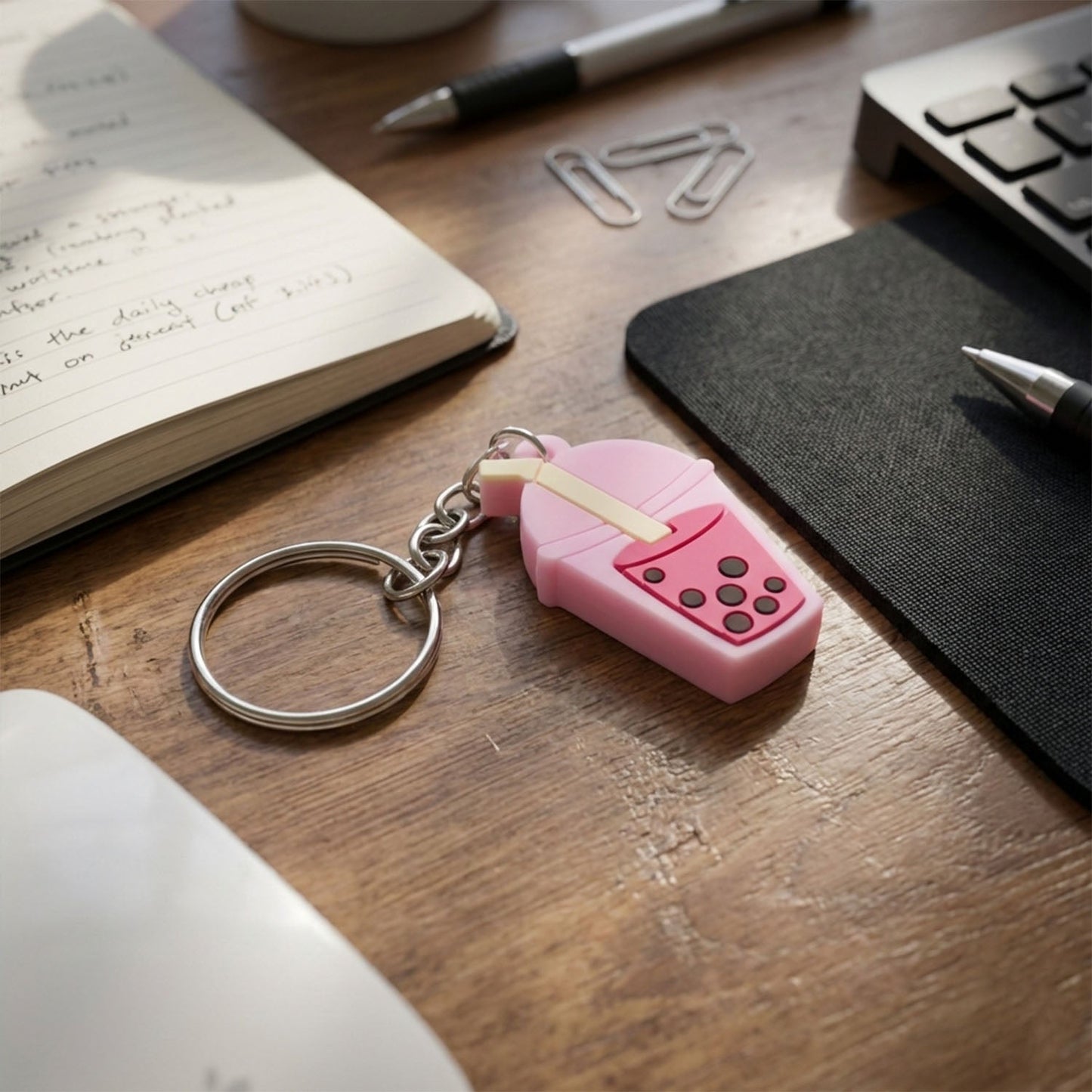 Cute Bubble Tea Cartoon Keychain (1 Pc)
