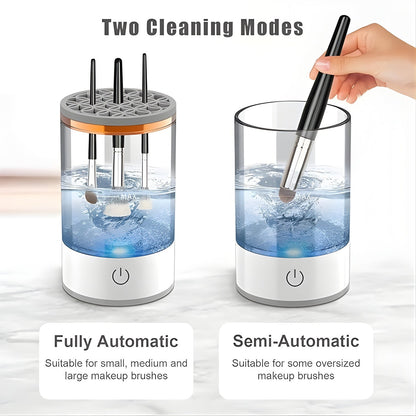 Electric Makeup Brush Cleaner Dryer – Automatic USB Rechargeable Brush Washing