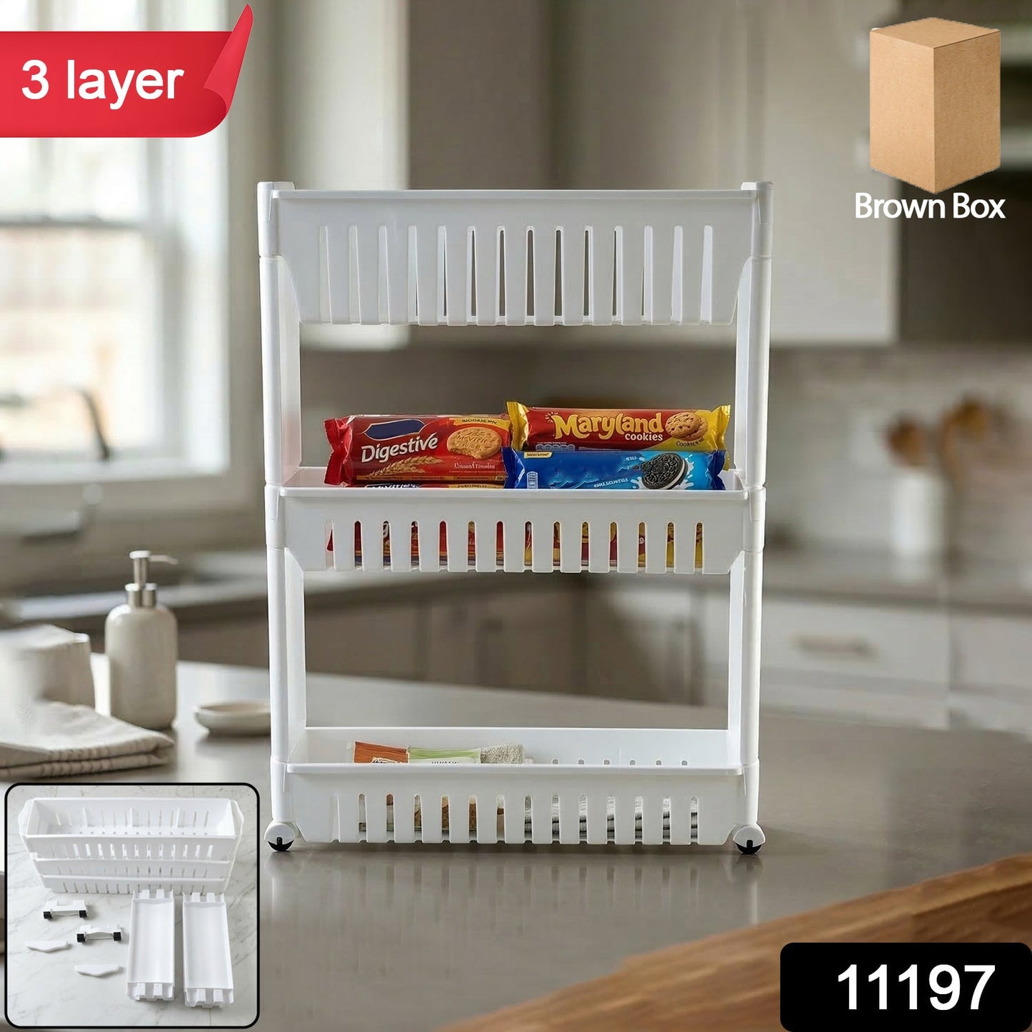kitchen rack organizer for spices and utensils