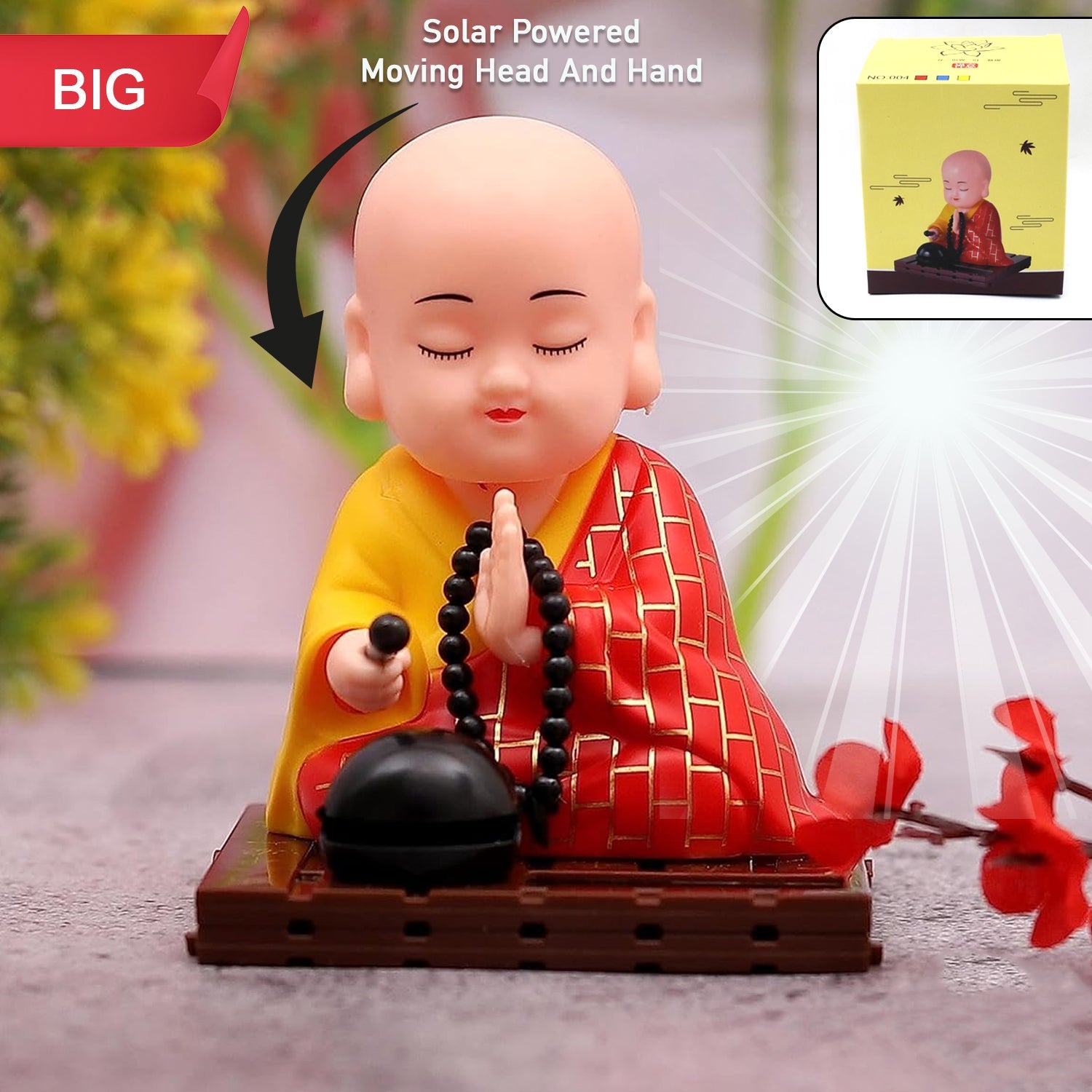 Solar Powered Moving Buddha