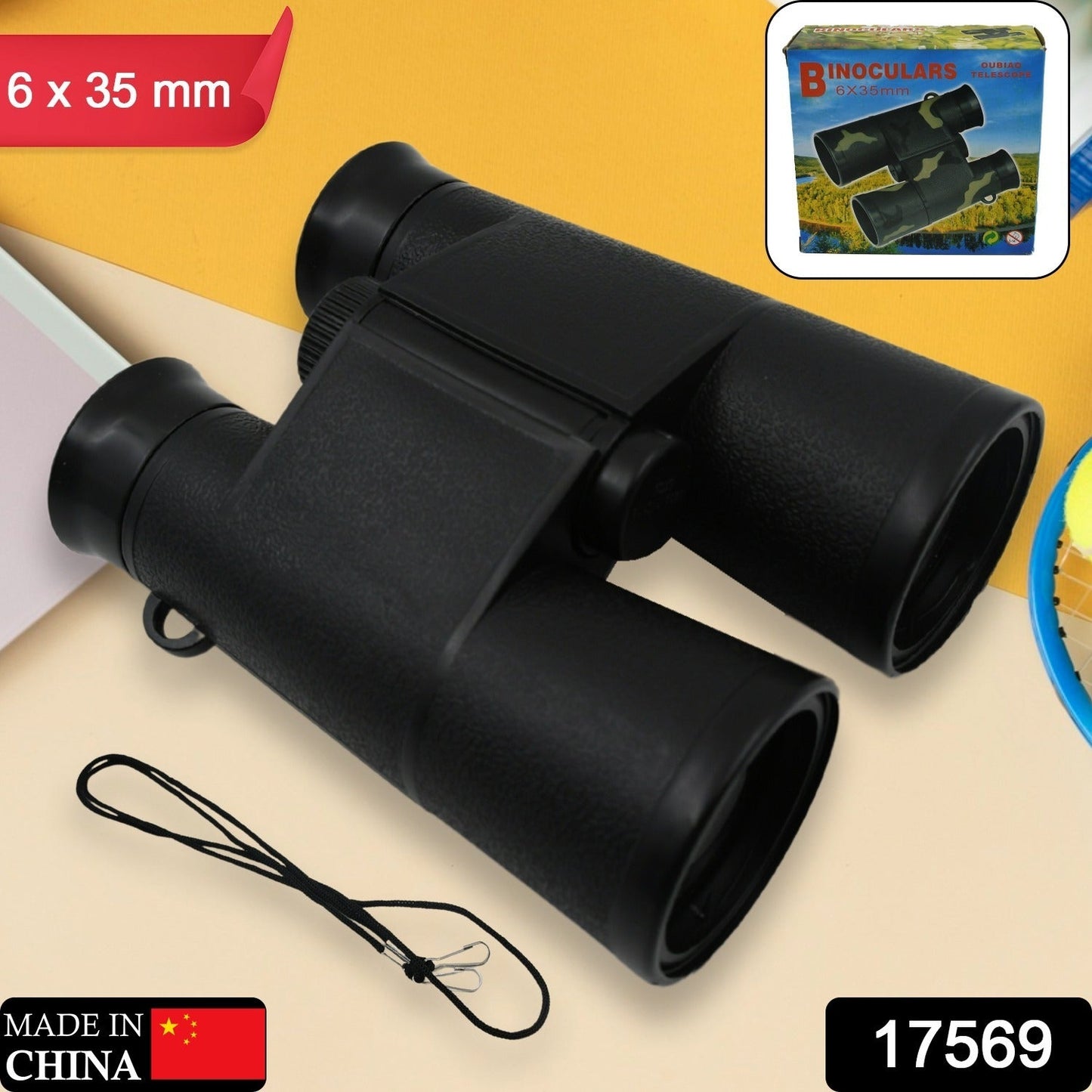Learning Toy Binoculars, Binoculars for Hunting Trips (6x35 MM / 1 Pc)