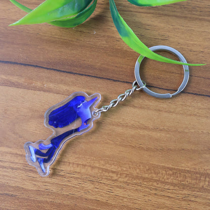 Cute Cartoon Character Acrylic Keychain (1 Pc)