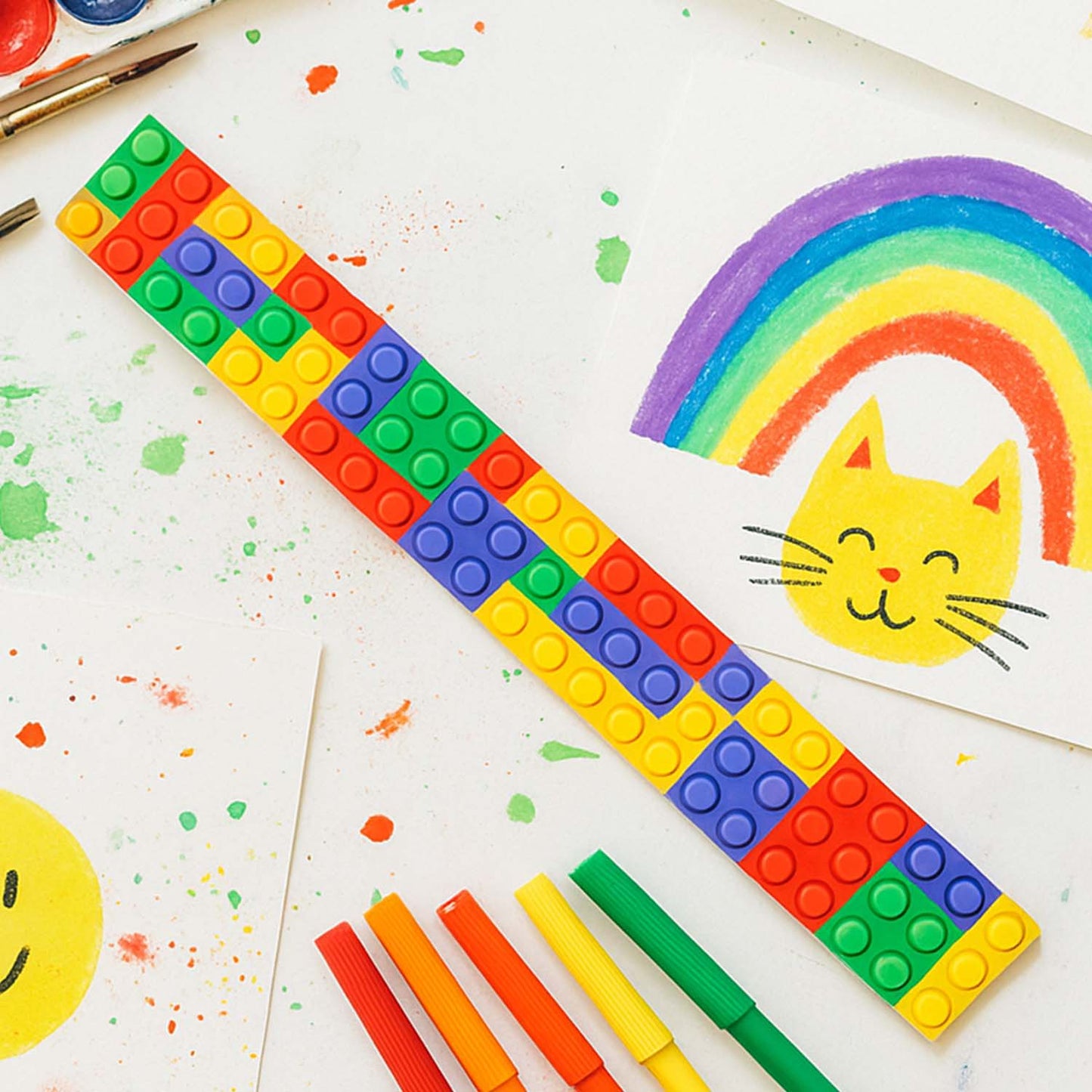 Colorful Snap Slap Bracelet Toy (12 Pc Set )